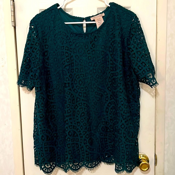 Teal Lace blouse - Picture 1 of 1